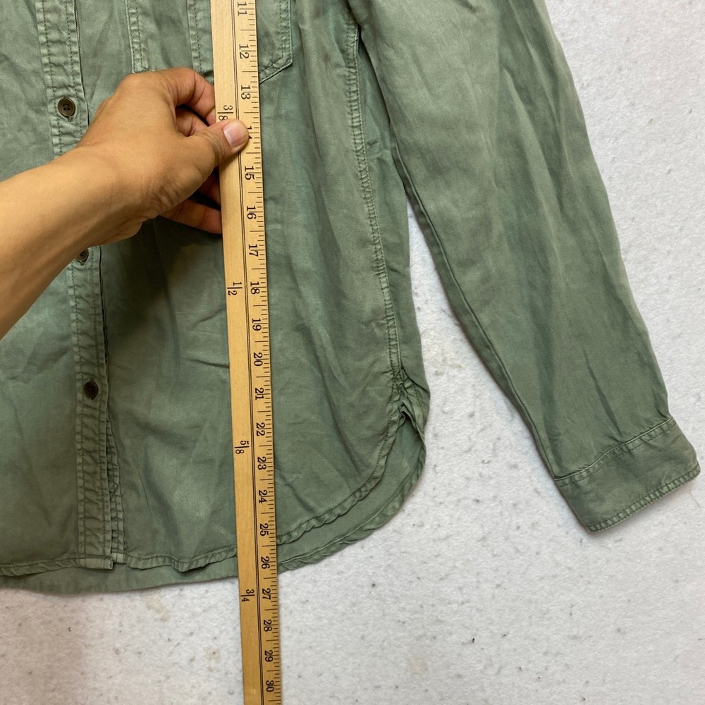 American Eagle Shirt Womens Small Olive Military Utility Button Down - Picture 3 of 10